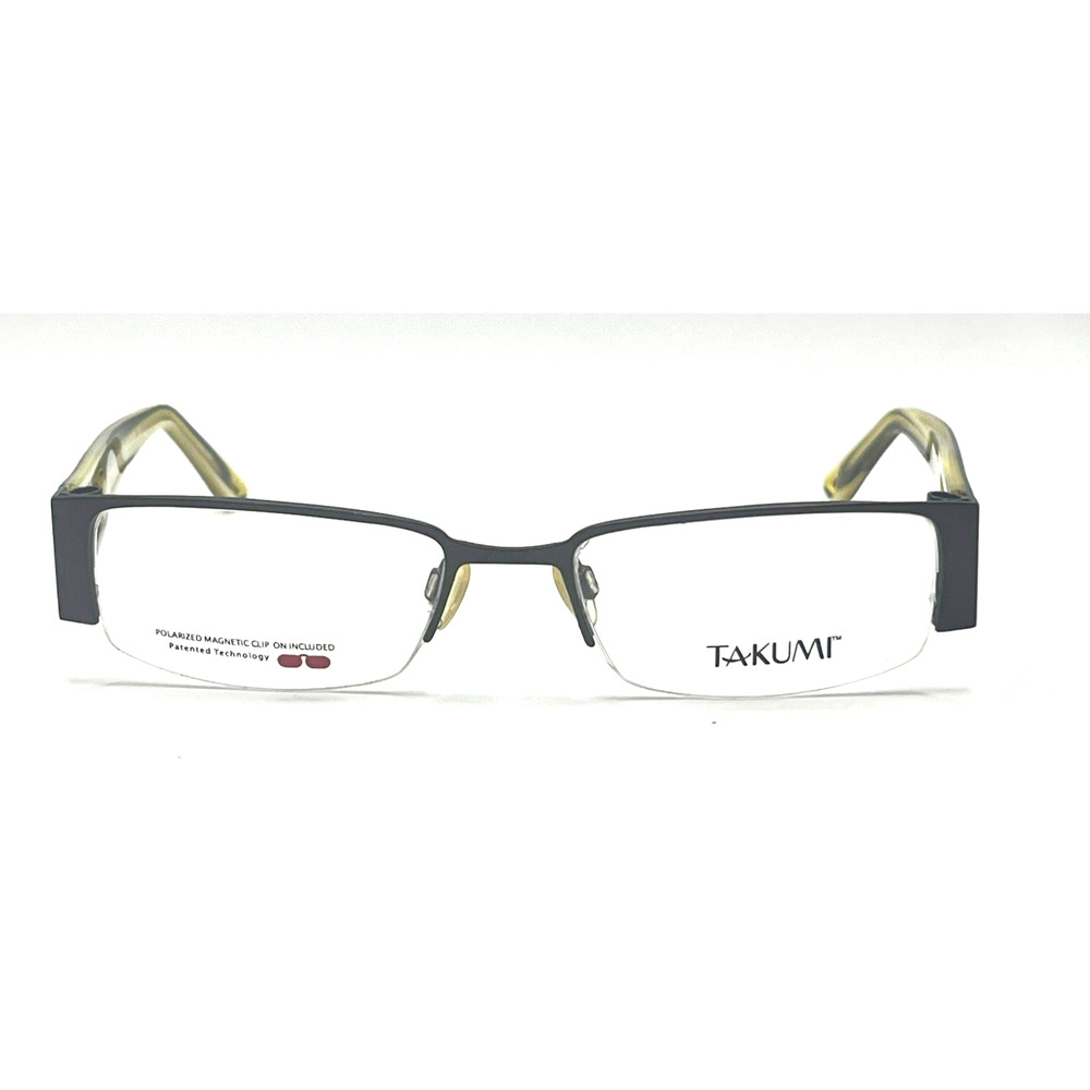 TAKUMI T9707 YELLOW/BLACK/BROWN EYEGLASSES SUNGLASSES FRAMES 52-18-140